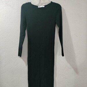 Zara-M 28- black sweaters pencil dress-long -LONG SLEEVE'LS